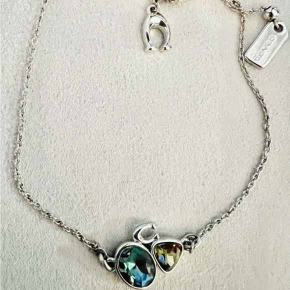 COACH Signature Crystal Slider Bracelet Silver-Tone , Light blue - Picture 4 of 5